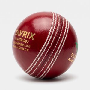 TAVRIX Hard Cricket Leather Ball (Red)